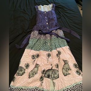 EShakti bunny rabbit print dress, size 2 / XS